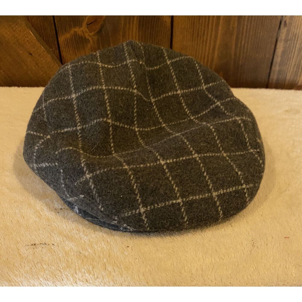 Baby Pageboy Hat Toddler Gray Plaid Boys Newsboy Sz 0-12 Months‎
